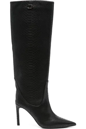 Twin-Set 90mm crocodile-effect knee boots
