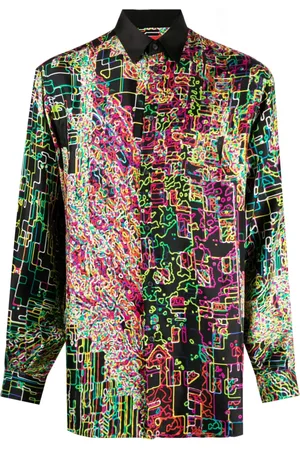 FERRARI Graphic-print silk shirt