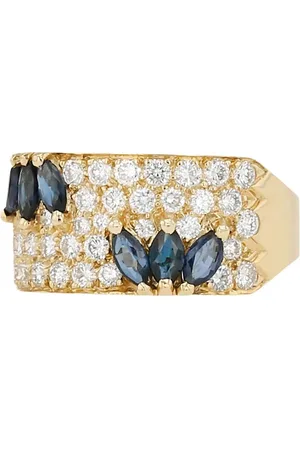 Van cleef Gold diamonds and sapphires ring
