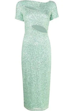 Gloria Coelho Sequin-embellished cut-out dress