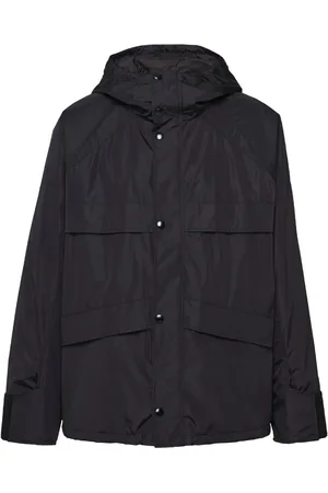 Prada Triangle-logo hooded jacket