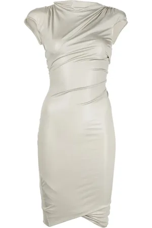 Rick Owens Short-sleeve knot-detail minidress