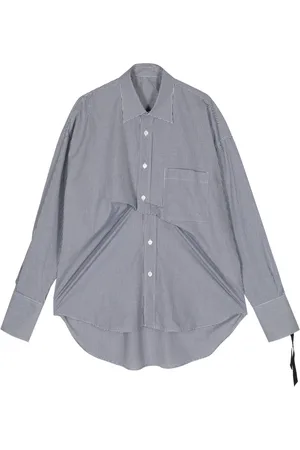 Marina Yee Check-print draped cotton shirt