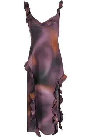 Rokh Ruffle detail long dress
