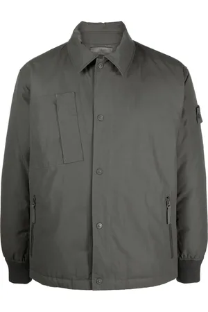 Stone Island Compass-patch down shirt jacket