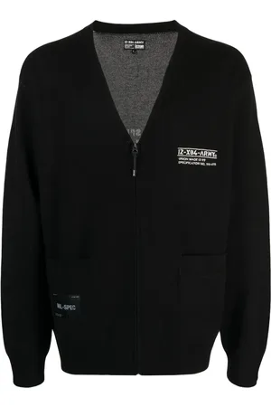 Izzue Logo-embroidered V-neck bomber jacket