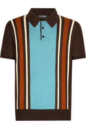 Dolce & Gabbana Striped knit polo shirt