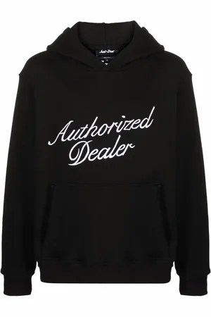 JUST DON Authorized Dealer slogan-print cotton hoodie