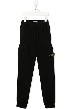 Stone Island Logo-patch cotton track pants