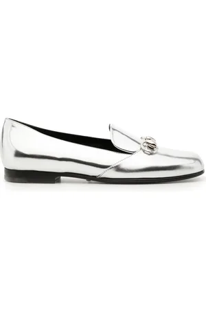 Gucci Metallic-finish loafers