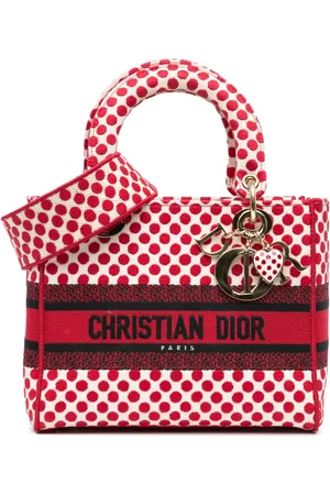 Dior 2020 Medium Canvas DiorAmour Dots Lady D Lite satchel