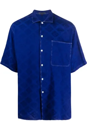 Gianfranco Ferré 1990s patterned-jacquard short-sleeved shirt
