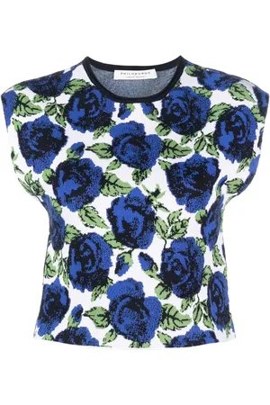 Serafini Intarsia-knit sleeveless top