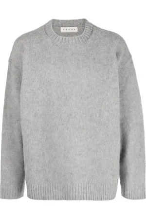 PAURA Ribbed-trim virgin wool jumper