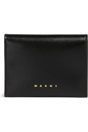 Marni Logo-print bi-fold Saffiano cardholder