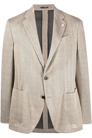 LARDINI Buttoned-up single-breasted blazer
