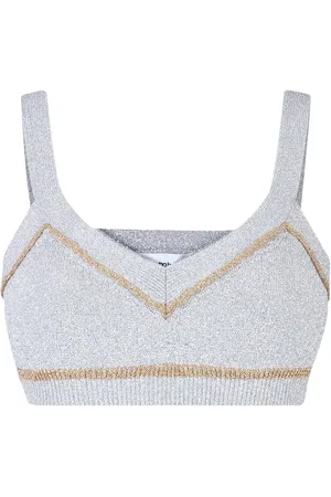 Paco rabanne Lurex bandeau cropped top
