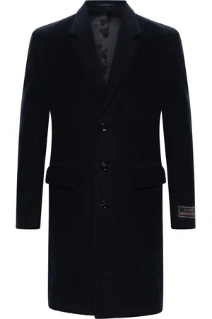 Gucci Logo-appliqué single-breasted coat