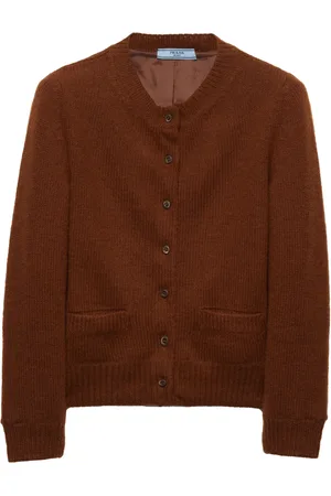 Prada Triangle-logo wool cardigan