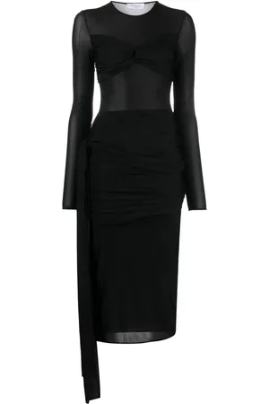 BLUMARINE Draped-detail midi dress