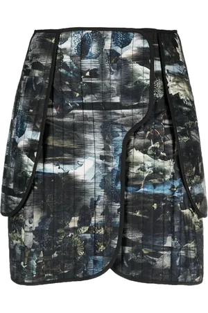 HENRIK VIBSKOV Panelled graphic-print miniskirt