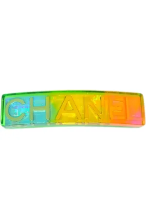 CHANEL 1997 logo hair clip