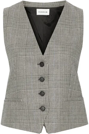 P.A.R.O.S.H. Houndstooth-pattern waistcoat