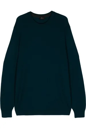 BRIONI Round-neck chevron-knit jumper
