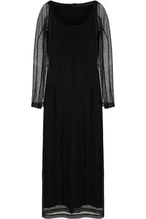 Gloria Coelho Slit-sleeve mesh dress