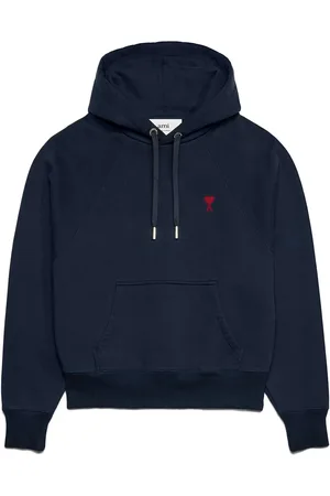 Ami Embroidered cotton hoodie
