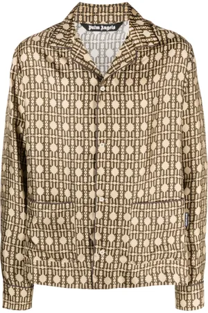 Palm Angels Monogram-print silk shirt