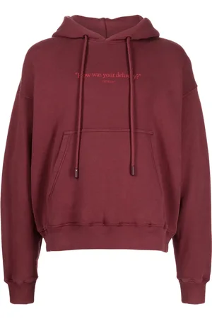 OFF-WHITE Slogan-print cotton hoodie