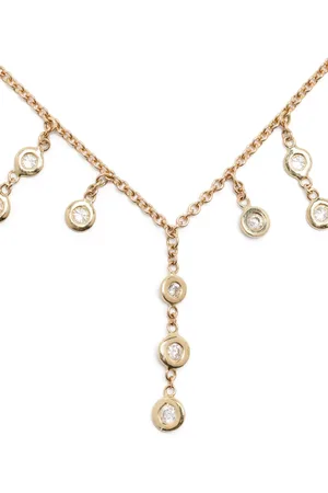 JACQUIE AICHE 14kt yellow Shaker diamond necklace