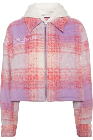 Izzue Checked hooded jacket