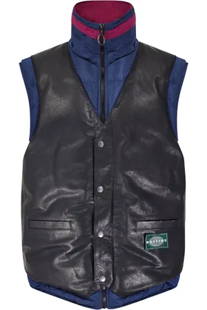 MARTINE ROSE Logo-patch puffer waistcoat