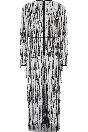 Dolce & Gabbana Bead-embellished fringed sheath dress