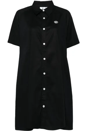 Chocoolate Logo-embroidered poplin shirt dress
