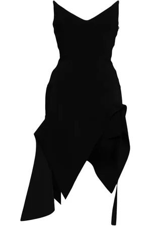 MUGLER Asymmetric bustier mini dress