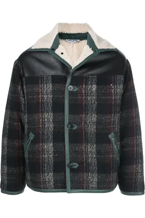 Opening Ceremony Tartan-check shearling-collarjacket