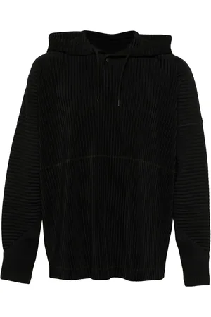 Issey Miyake Pleated drawstring hoodie