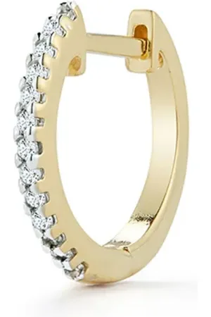 Mateo 14kt yellow diamond huggie earring