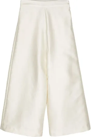 BIYAN Satin-finish palazzo trousers