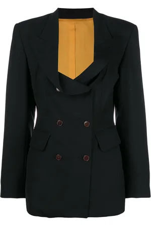Jean Paul Gaultier Scoop neck double-breasted jacket