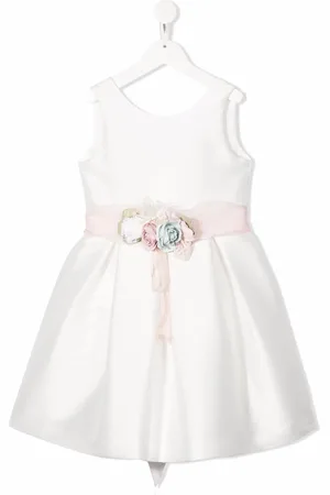 Mimilù Floral-appliqué sleeveless dress
