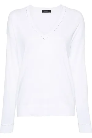 Fabiana Filippi Sequin-detail cotton jumper