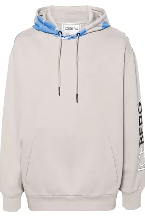 Iceberg Illustration-print knitted hoodie