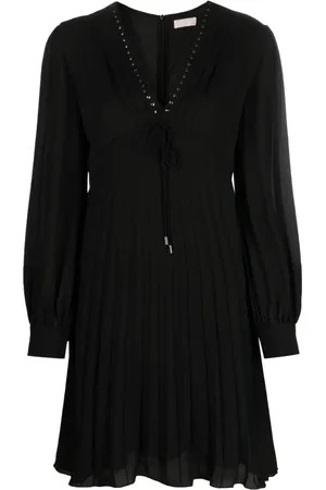 Liu Jo Stud-embellished pleated midi dress