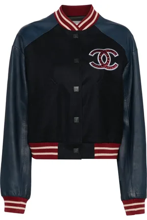 CHANEL 2004 spring letterman bomber jacket