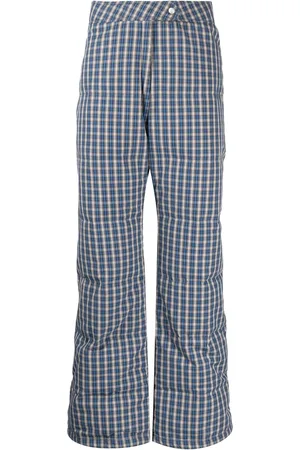 ERL Wide-leg checked trousers