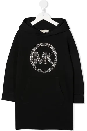 Michael Kors Rhinestone-logo hoodie dress